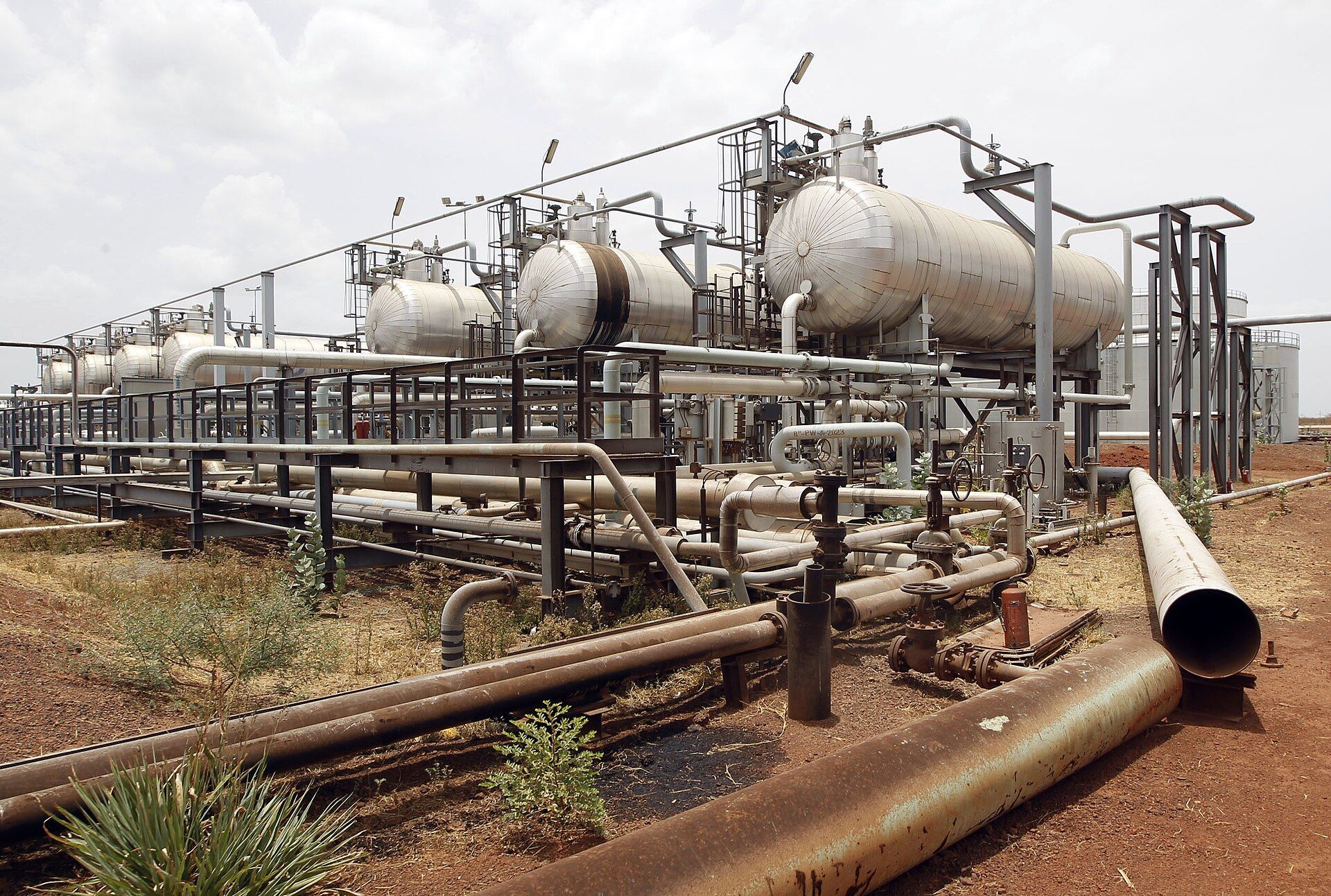 An oil processing facility in Unity State, South Sudan